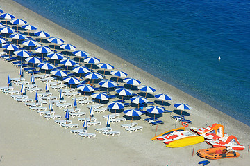 Image showing Scylla beach with catamarans