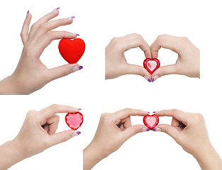 Image showing heart symbol in hands