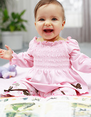 Image showing Cute baby reading