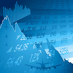 Image showing financial crash blue