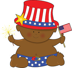 Image showing Baby Fourth of July Black