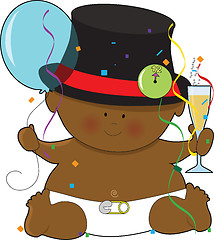 Image showing Baby New Years Black