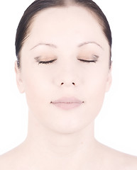 Image showing woman with closed eyes