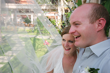 Image showing Just married couple