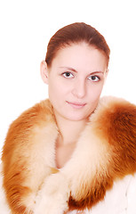 Image showing woman in fur coat