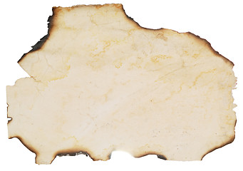 Image showing old burnt paper