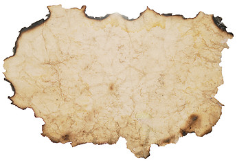 Image showing old burnt paper