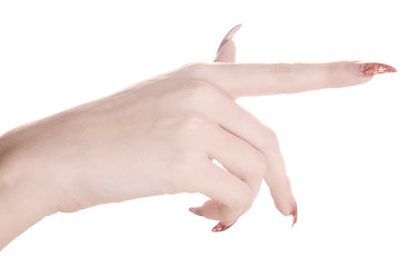 Image showing manicured hand