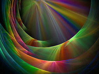 Image showing Fractal rainbow abstraction