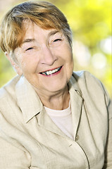 Image showing Elderly woman smiling