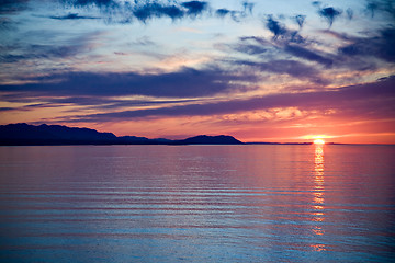 Image showing Strait of Juan de Fuca Sunset