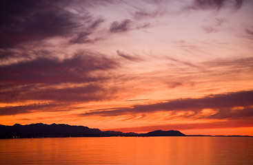 Image showing Strait of Juan de Fuca Sunset