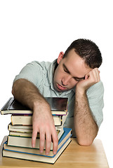 Image showing Tired College Student