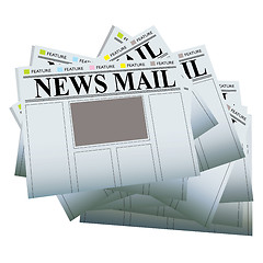 Image showing newspaper stack blank