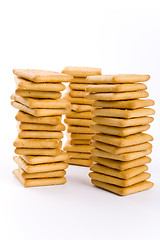 Image showing three stacks of cookie 