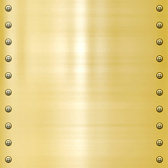 Image showing gold plate background