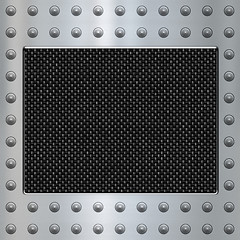 Image showing carbon fibre and steel background