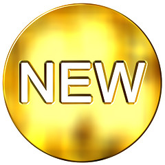 Image showing 3d golden new badge
