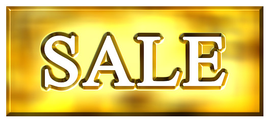 Image showing 3d Golden Sale Tag