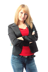 Image showing Young blond businesswoman