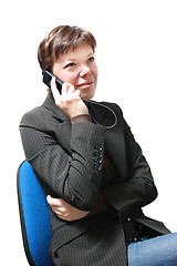 Image showing Woman talking on phone