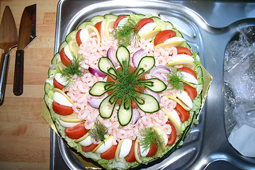 Image showing cake with shrimps