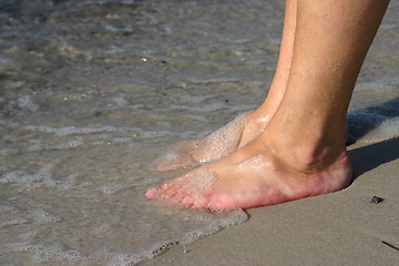 Image showing feet at beach