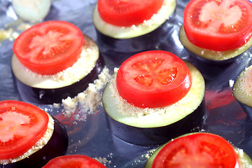 Image showing Tomato and aubergine bake