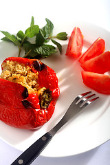 Image showing Cous-cous stuffed peppers vertical