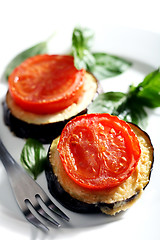 Image showing Tomato and aubergine bake