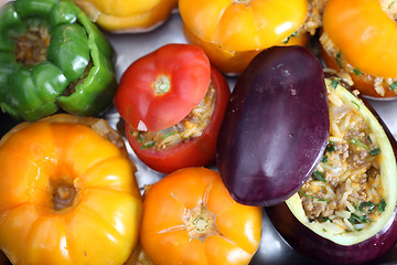 Image showing Oven ready stuffed vegetables