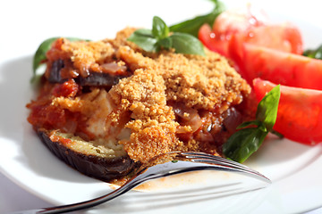 Image showing Aubergine parmegiana