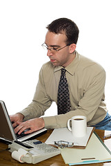 Image showing Office Worker Typing