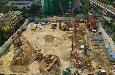 Image showing Muddy construction site