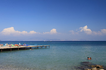 Image showing Dasia beach on Corfu island Greece