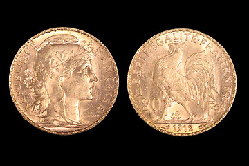 Image showing French gold coin