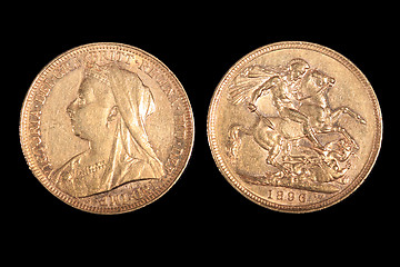 Image showing English gold coin