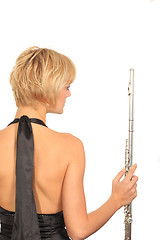 Image showing Portait of a flautist