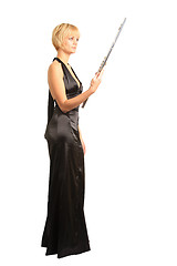 Image showing Portait of a flautist