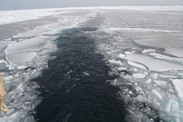 Image showing open ice by ship