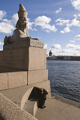 Image showing The stone sculpture of the sphinx