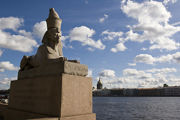 Image showing The stone sculpture of the sphinx