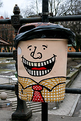 Image showing Happy Trash Bin