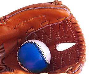 Image showing baseball in glove