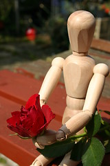 Image showing red rose  for a loved one closeup