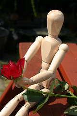 Image showing red rose  for a loved one closeup