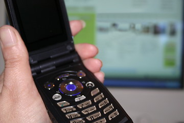 Image showing getting connected mobile phone