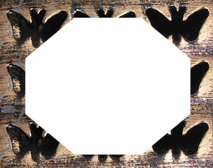 Image showing butterfly cut out frame