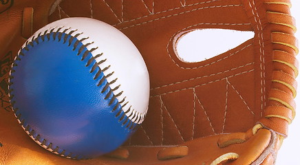 Image showing baseball in glove