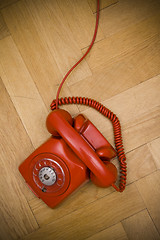 Image showing red telephone